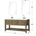 thumbnail image 3 of 60"x22" Grey Oak Double Bath Vanity, White Quartz Top Sealed, Faucet , 28" Mirrors - Bathroom Supply Vanity With Top, And Essentials, 3 of 7