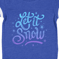 thumbnail image 4 of Inktastic Winter Let It Snow Lettering in Blue with Snowflakes Boys or Girls Baby Bodysuit, 4 of 5