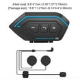 thumbnail image 2 of Greeniant Auricular para casco compatible con Bluetooth para motocicleta, llamada manos libres, reducción de ruido, auriculares impermeables, Ciclismo Micrófono de tubo duro negro, 2 of 6
