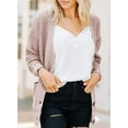 thumbnail image 3 of QWZNDZGR Women's Cardigan Sweater Button Down Long Sleeve Oversized Waffle Knit Cardigans with Pocket, 3 of 4