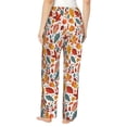 thumbnail image 3 of Balery Colorful Maple Leaves print Women's Pajama Pants,Ultra Lightweight Pjs,Lounge Pant-Medium, 3 of 9