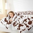 thumbnail image 6 of Manfei Brown Cow Print Bedding Comforter Set, Cartoon Modern Fashion Twin Comforter Sets, Teen Kids Adult Reversible Bedding Set, Breathable Home Decor, 2pcs, 6 of 9