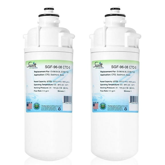 Swift Green Filters SGF-96-08 CTO-S Compatible Commercial Water Filter for EV9618-36, EV9617-22, Made in USA (Pack of 2)