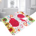 thumbnail image 6 of 3pcs Non-slip Soft Flannel Digital Printed Bath Bathroom Carpet Toilet Lid Cover Mat (#2), 6 of 8