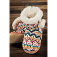 thumbnail image 4 of PacificPlex Womens Knit Shearling Lined Bootie Slippers Muk-Luk Slipper Booties, L/XL, Ivory, 4 of 6