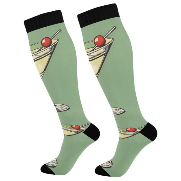 FORMRS Womens Knee High Socks Casual Long Thick Travel Daily Wear, 1 Pair, Lemon Juice