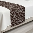 thumbnail image 2 of Brown Paisley Bed Runner, Damask Inspired Flower Ornaments Antique Folkloric Continuous Pattern, Decorative Accent Bedding Scarf for Hotels Homes and Guestrooms, Twin, Brown and White, by Ambesonne, 2 of 2