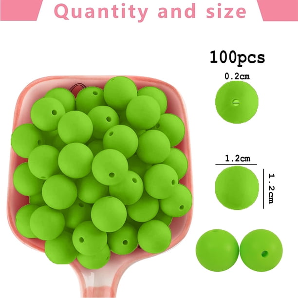 300 Cuentas De Silicona, 30 Colores, Cuentas De Silicona De 0.59 Pulgadas A Granel Para Hacer