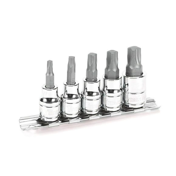 Titan 68965 5-Piece 3/8-Inch Drive Mortorq Bit Socket