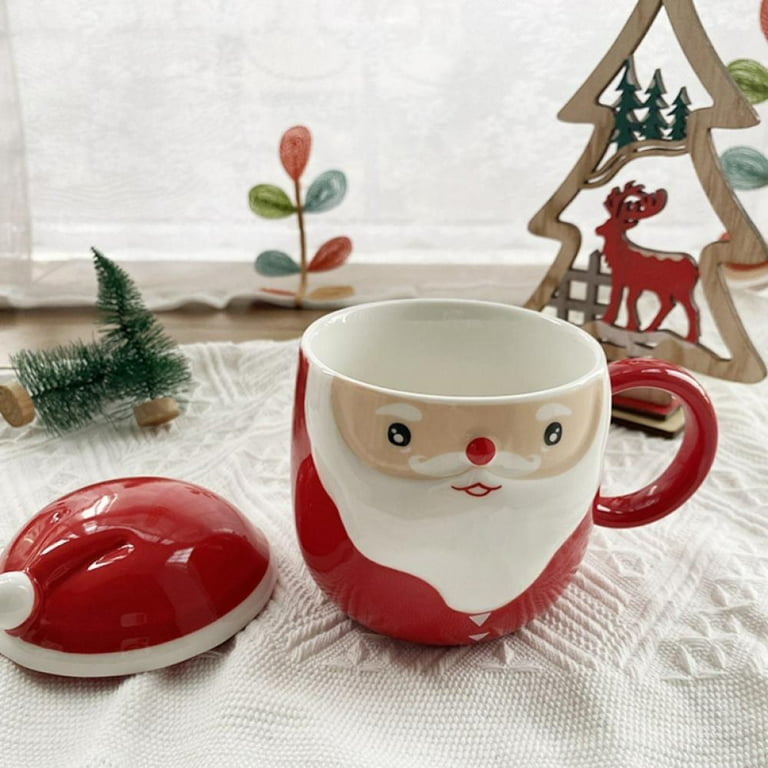 Dropship Christmas Ceramic Cup Creative Cute Santa Claus Astronaut Star Coffee  Cup Large Capacity Milk Water Mug With Spoon Gift Box Xmas to Sell Online  at a Lower Price