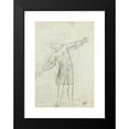 thumbnail image 2 of Claude Louis Desrais 13x18 Black Modern Framed Museum Art Print Titled - Sketch of Standing Man with Outstretched Arms, 2 of 5
