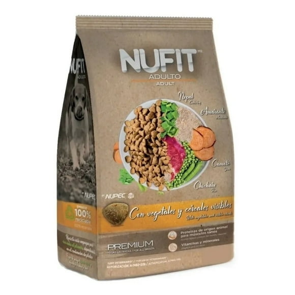 Alimento Croqueta Premium Nufit By Nupec 8kg Perro Adulto