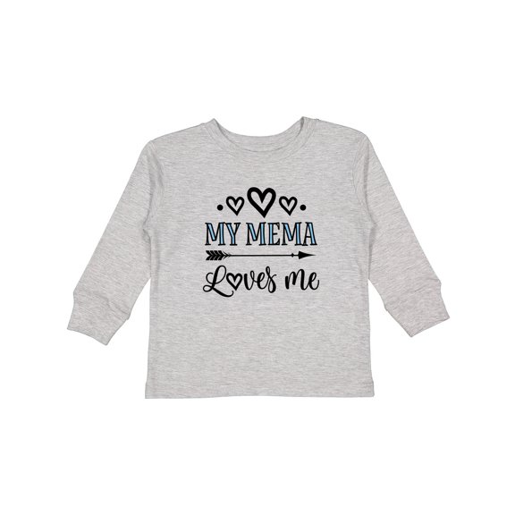 Inktastic My Mema Loves Me Girls Girls Long Sleeve Toddler T-Shirt
