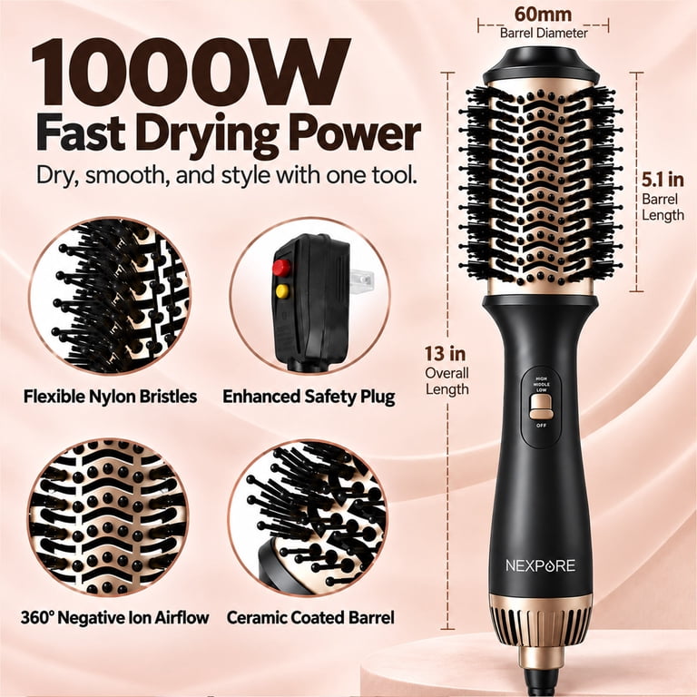 Nexpure 4-in-1 Hot Air Brush, Ionic Ceramic Barrel photo 3