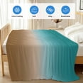 thumbnail image 4 of Teal Brown Ombre Cooling Blanket,Lightweight Breathable Summer Throw Blanket with Double Sided Cold Effect,Turquoise Gradient Modern Abstract Art Picnic Blankets Bed Sheet for Hot Sleepers 50"x60", 4 of 8