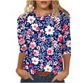 thumbnail image 2 of Fourth of July Party Supplies,Current Orders Pending Delivery,Cadancy Plus Size Tops for Women 4X-5X Clearance,Work Clothes 2024 Professional Blouses Casual,Red White and Blue Shirts Plus,,, 2 of 6