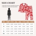 thumbnail image 5 of Uemuo Red Hibiscus Flower Pattern Womens Pajama Sets,PJ Set for Women,Pajamas for Women Logo,Long Sleeve Pajama Set for Women,Soft Long Sleeve Top With Pants-Medium, 5 of 9
