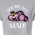 thumbnail image 3 of Alice In Wonderland - You're All Mad - Juniors Cropped Cotton Blend T-Shirt, 3 of 5