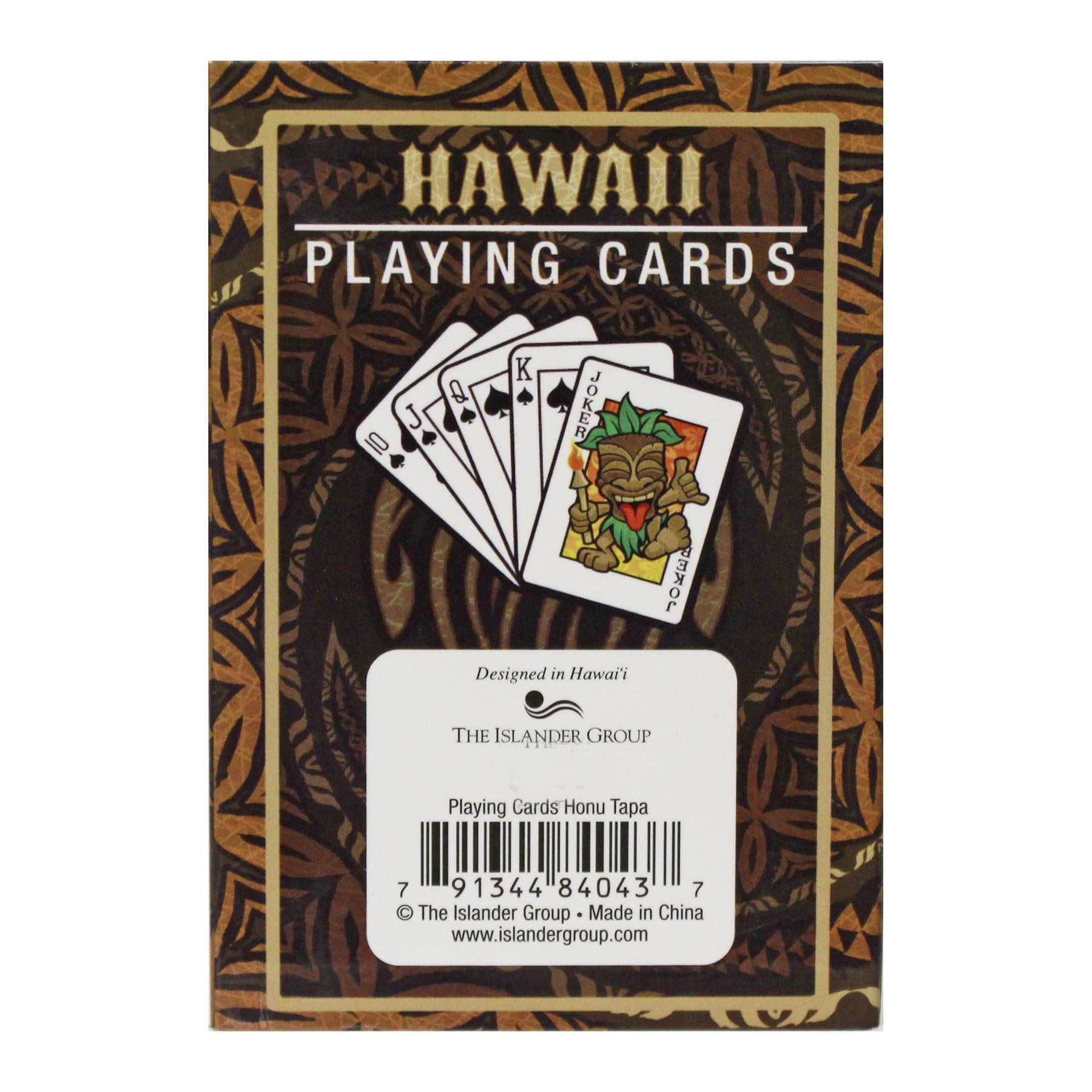 The Islander Group Hawaii Playing Cards Honu Turtle Pareo Tapa