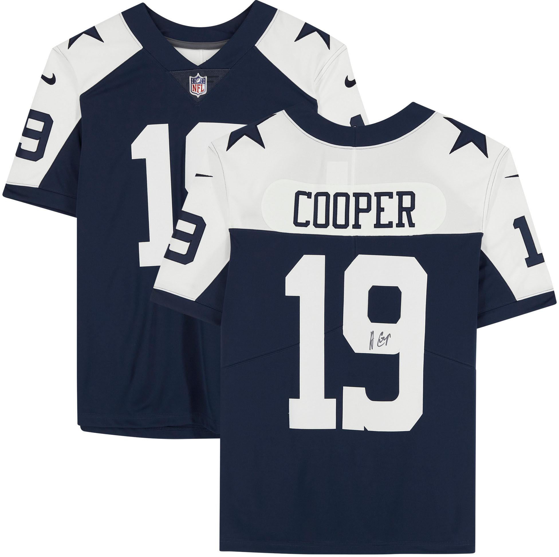 Amari Cooper Dallas Cowboys Autographed 16 x 20 White Jersey Running Photograph Fanatics Authentic Certified 