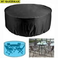 thumbnail image 2 of Outdoor Garden Furniture Round Cover,Table Chair Waterproof Cover,Patio Rain Snow Dustproof Cover188x84cmblack, 2 of 5