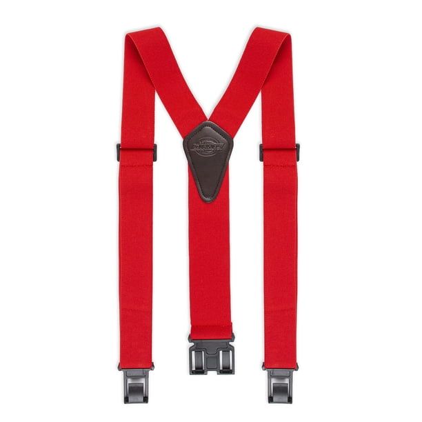 Tirantes Dickies para cinturón con clip elástico para hombre, color rojo, talla única