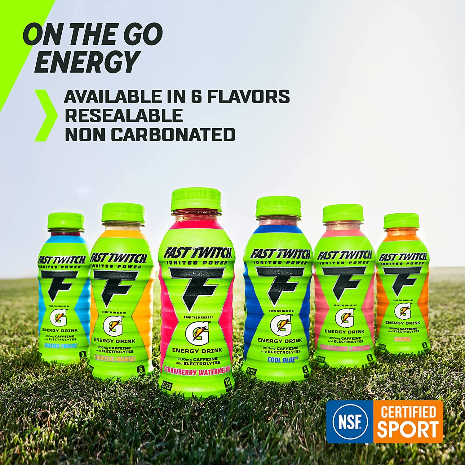 Fast Twitch by Gatorade Energy Drink, Strawberry Watermelon, 12 fl oz, 1 Count Bottle