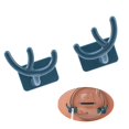 thumbnail image 2 of Ganchos Ganchos Multifuncionales En Forma De Asta Ganchos Resistentes Montados En La Pared Tapa Llavero Para Cocina Puerta De Baño Dormitorio 2 Uds Minnieouse HA025820-02, 2 of 7