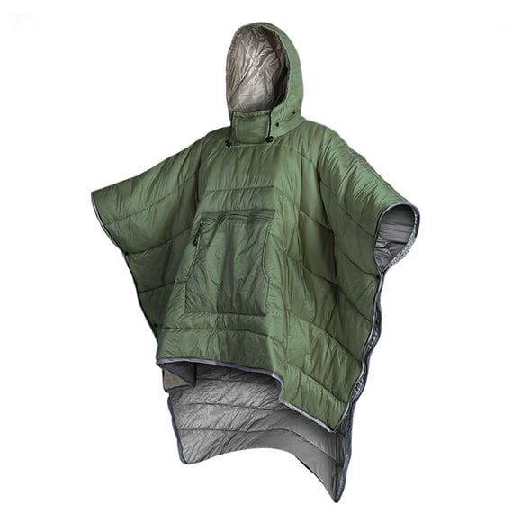 Outdoor Wearable Cloak Sleeping Bag Portable Warming Sleeping Bag Light-weight Cotton Sleeping Bag for Winter Camping Travel Hiking