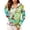 Cyan, variant on UPF 50+ Sun Protection Hoodie for Women - Abstract Fluid Art Print Long Sleeve Zip Up Jacket with Thumbholes & Pockets, Lightweight Summer Active Rash Guard Black XL