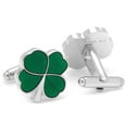 thumbnail image 2 of Green Clover Cufflinks, 2 of 3