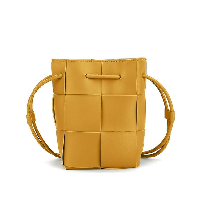 Bolso tejido para teléfono móvil, bolso diagonal pequeño, bolso para teléfono móvil, bolso de cuero PU mini de moda para mujer