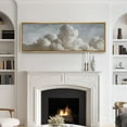 thumbnail image 3 of Large Framed Canvas Print Billowing Clouds - Stunning AtmosphericWall Art Decorative Ready to Hang Painting for Living room Bedroom 60x20 inches Natural Frame, 3 of 7