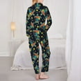 thumbnail image 3 of Pajama Sets for Women 2 Pcs, Colorful Turtles Button Down Long Sleeve Sleepwear Lounge PJ Sets, 3 of 6