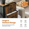thumbnail image 2 of Yardi Yarda Four-Drawer Cabinet, Drawers Dresser Chest of Drawers, Cabinet with Metal Frame and Wood Top for Indoor as Living Room, Bedroom, Brown, 2 of 8