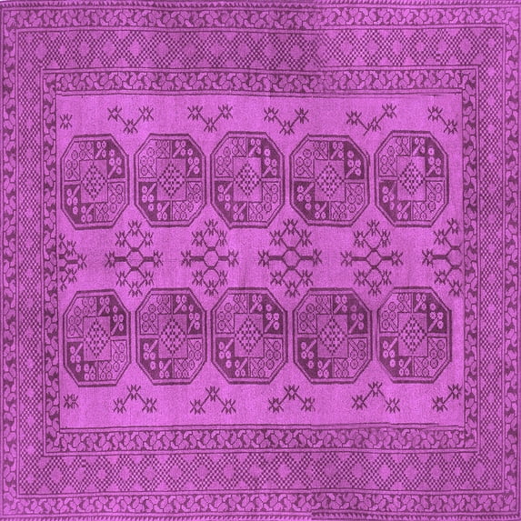 Ahgly Company Indoor Square Persian Purple Traditional Area Rugs, 5' Square