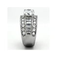 thumbnail image 4 of 4.85 Ct Round Cut Zirconia Stainless Steel Wide Band Engagement Ring Size 6, 4 of 5