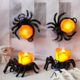 thumbnail image 3 of Happydeer Flameless LED Candle Lights Halloween Spider Tea Light Decoration Battery Operated 3D Electric Flickering Fake Candle for Home Decor (Type A), 3 of 13