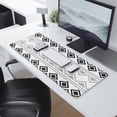 thumbnail image 2 of Long Mouse Pads for Desk,Boho Black and White Geometric Ethnic Desk Mats on Top Of Desks, Desk Mouse Pad Extra Large with 3mm Non-Slip Base and Stitched Edge for Gaming,Work,Home 31.5"x11.8", 2 of 5