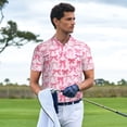 thumbnail image 3 of Fotbe Pink bows Camiseta Polo de Golf para Hombre con Estampado – Camisa Deportiva Transpirable con Cuello Abotonado-4X-Large, 3 of 6