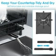 thumbnail image 4 of Escurridor de platos sin esfuerzo, escurridor de acero inoxidable con drenaje automático para fregadero de cocina con diseño versátil, soporte para utensilios que ahorra espacio, instalación sin, 4 of 5