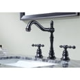 thumbnail image 2 of Anzzi L-Az184 Highland 1.2 GPM Widespread Double Handle Bathroom Faucet - Bronze, 2 of 2