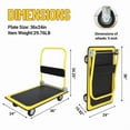 thumbnail image 6 of Towallmark Hand Truck, Industrial Flatbed Dolly Cart 36x24 Inch, 660 LB Capacity Platform Cart With 5 Inch Locking Casters, Heavy Duty Utility Cart For Moving Warehouse, 6 of 7