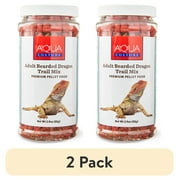 (2 pack) Aqua Culture Adult Bearded Dragon Trail Mix Premium Pellet Food, 2.9 oz