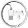 thumbnail image 1 of AoVoTo Apple MFi Certified 30-Pin to USB Cable for iPhone 4/4S, iPad 1/2/3, iPod Classic/Touch/Nano Charging & Sync, 1 of 1