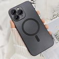 thumbnail image 4 of Magnetic case for iPhone 11 Pro Phone Case for Women, Matte Luxury Soft Metal Gloss Design with Camera Protective Film [Compatible with Magsafe] for iPhone 11 Pro 6.1"-Black, 4 of 12