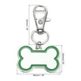 thumbnail image 2 of Uxcell Pet ID Tags Bone Shape, 30x20mm Metal Personalize Engraved Both Sides Blank Tags Stamping Pet Supplies (Green), 2 of 6