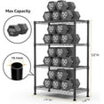 thumbnail image 5 of M MZG 4 Tiers Wire Dimensions: 23.6W x 13.7D x 53.4H Shelving Unit, Black, 5 of 8