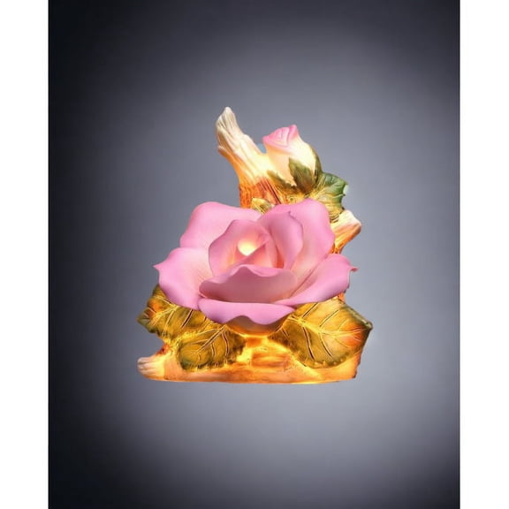 Ceramic Purple Rose Flower Nightlight 4.5 Inch  Mom