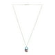 thumbnail image 4 of Juego de aretes y cadena con dije en forma de hoja, plata mexicana ley .925, Diamante Negro., 4 of 4